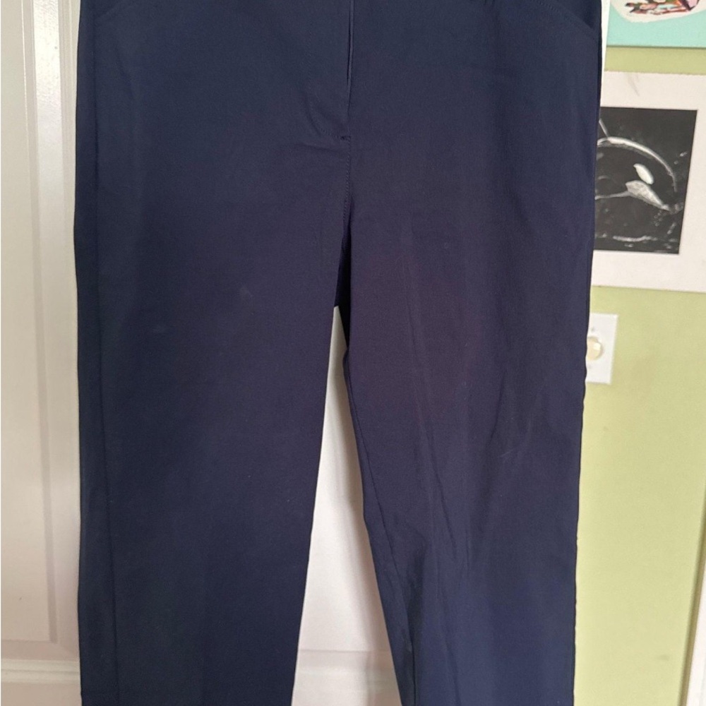 Ruby Rd. Cropped Blue Straight Leg Pants